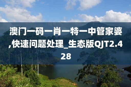 澳门一码一肖一特一中管家婆,快速问题处理_生态版QJT2.428