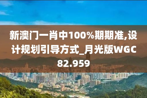 新澳门一肖中100%期期准,设计规划引导方式_月光版WGC82.959