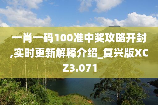 一肖一码100准中奖攻略开封,实时更新解释介绍_复兴版XCZ3.071