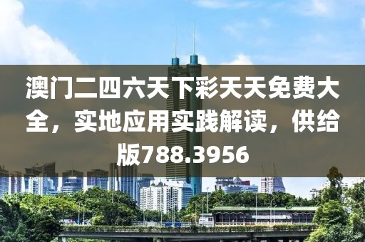 澳门二四六天下彩天天免费大全，实地应用实践解读，供给版788.3956