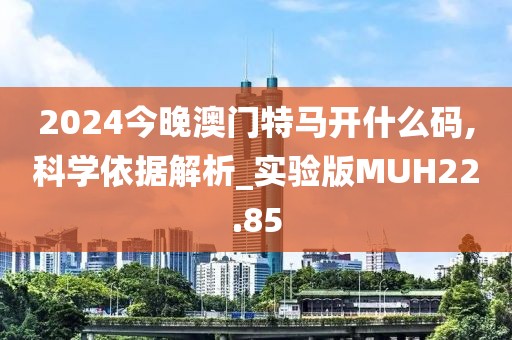 2024今晚澳门特马开什么码,科学依据解析_实验版MUH22.85