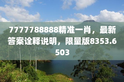 7777788888精准一肖，最新答案诠释说明，限量版8353.6503