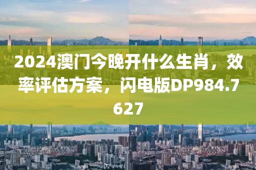 2024澳门今晚开什么生肖，效率评估方案，闪电版DP984.7627