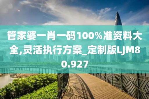 管家婆一肖一码100%准资料大全,灵活执行方案_定制版LJM80.927
