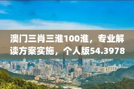 澳门三肖三淮100淮，专业解读方案实施，个人版54.3978