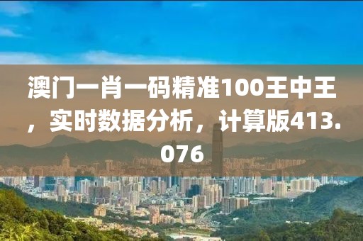 澳门一肖一码精准100王中王，实时数据分析，计算版413.076