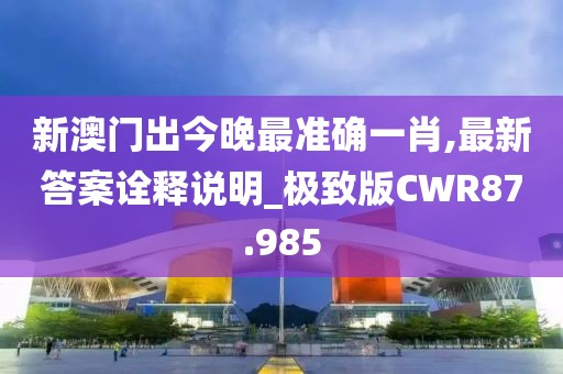 新澳门出今晚最准确一肖,最新答案诠释说明_极致版CWR87.985