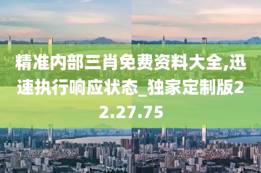 精准内部三肖免费资料大全,迅速执行响应状态_独家定制版22.27.75