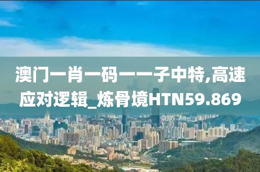澳门一肖一码一一子中特,高速应对逻辑_炼骨境HTN59.869
