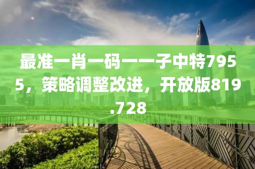 最准一肖一码一一子中特7955，策略调整改进，开放版819.728