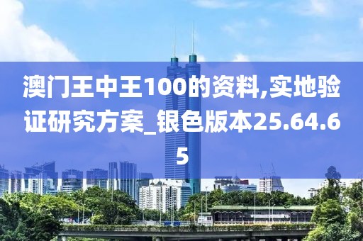 澳门王中王100的资料,实地验证研究方案_银色版本25.64.65