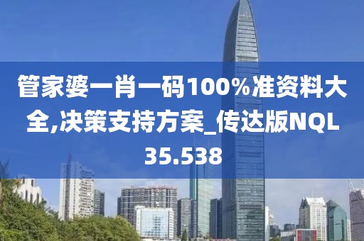 管家婆一肖一码100%准资料大全,决策支持方案_传达版NQL35.538