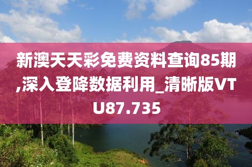 新澳天天彩免费资料查询85期,深入登降数据利用_清晰版VTU87.735