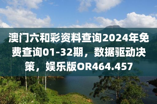 澳门六和彩资料查询2024年免费查询01-32期，数据驱动决策，娱乐版OR464.457