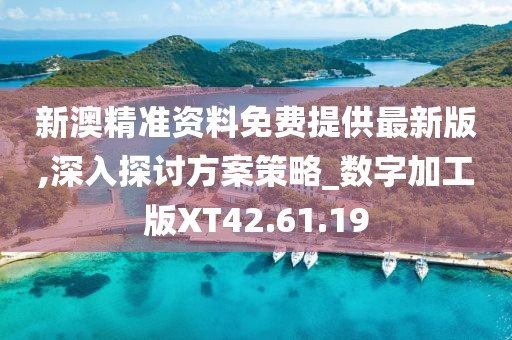 新澳精准资料免费提供最新版,深入探讨方案策略_数字加工版XT42.61.19