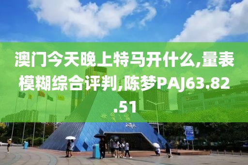 澳门今天晚上特马开什么,量表模糊综合评判,陈梦PAJ63.82.51