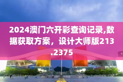 2024澳门六开彩查询记录,数据获取方案，设计大师版213.2375