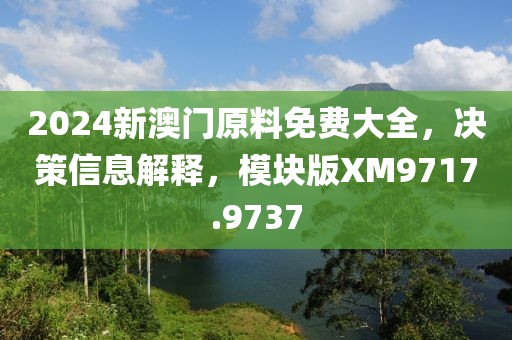 2024新澳门原料免费大全，决策信息解释，模块版XM9717.9737