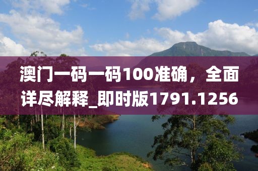 澳门一码一码100准确，全面详尽解释_即时版1791.1256