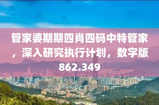 管家婆期期四肖四码中特管家，深入研究执行计划，数字版862.349