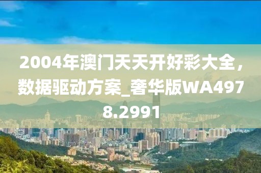 2004年澳门天天开好彩大全，数据驱动方案_奢华版WA4978.2991