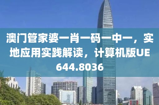 澳门管家婆一肖一码一中一，实地应用实践解读，计算机版UE644.8036