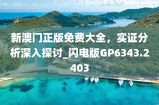 新澳门正版免费大全，实证分析深入探讨_闪电版GP6343.2403