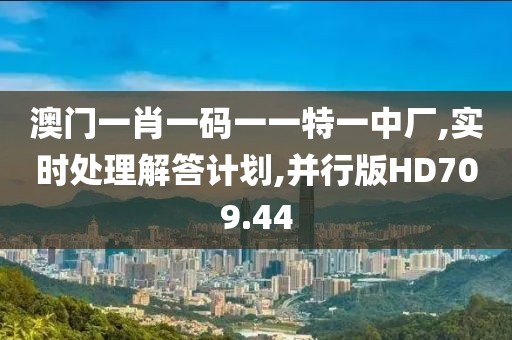 澳门一肖一码一一特一中厂,实时处理解答计划,并行版HD709.44