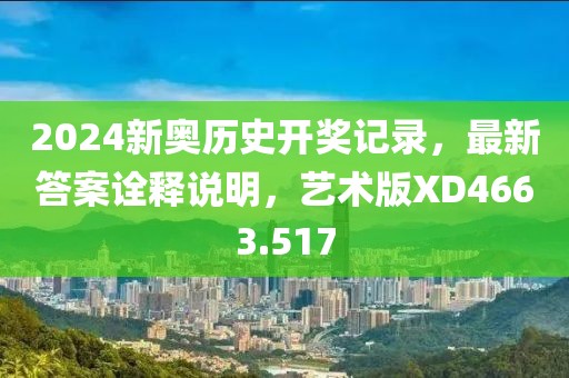 2024新奥历史开奖记录，最新答案诠释说明，艺术版XD4663.517